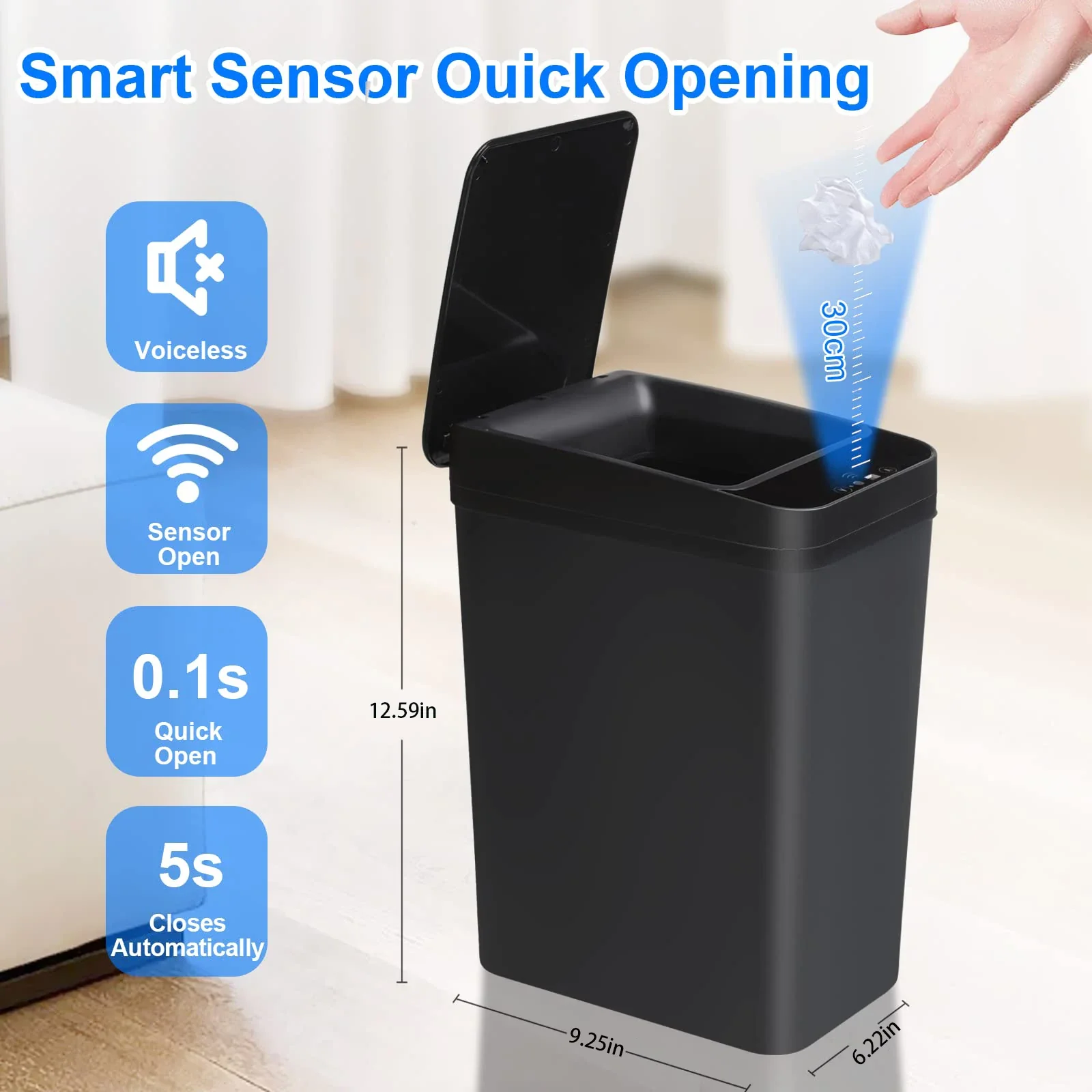 Bathroom Touchless Trash Bin - Image 2