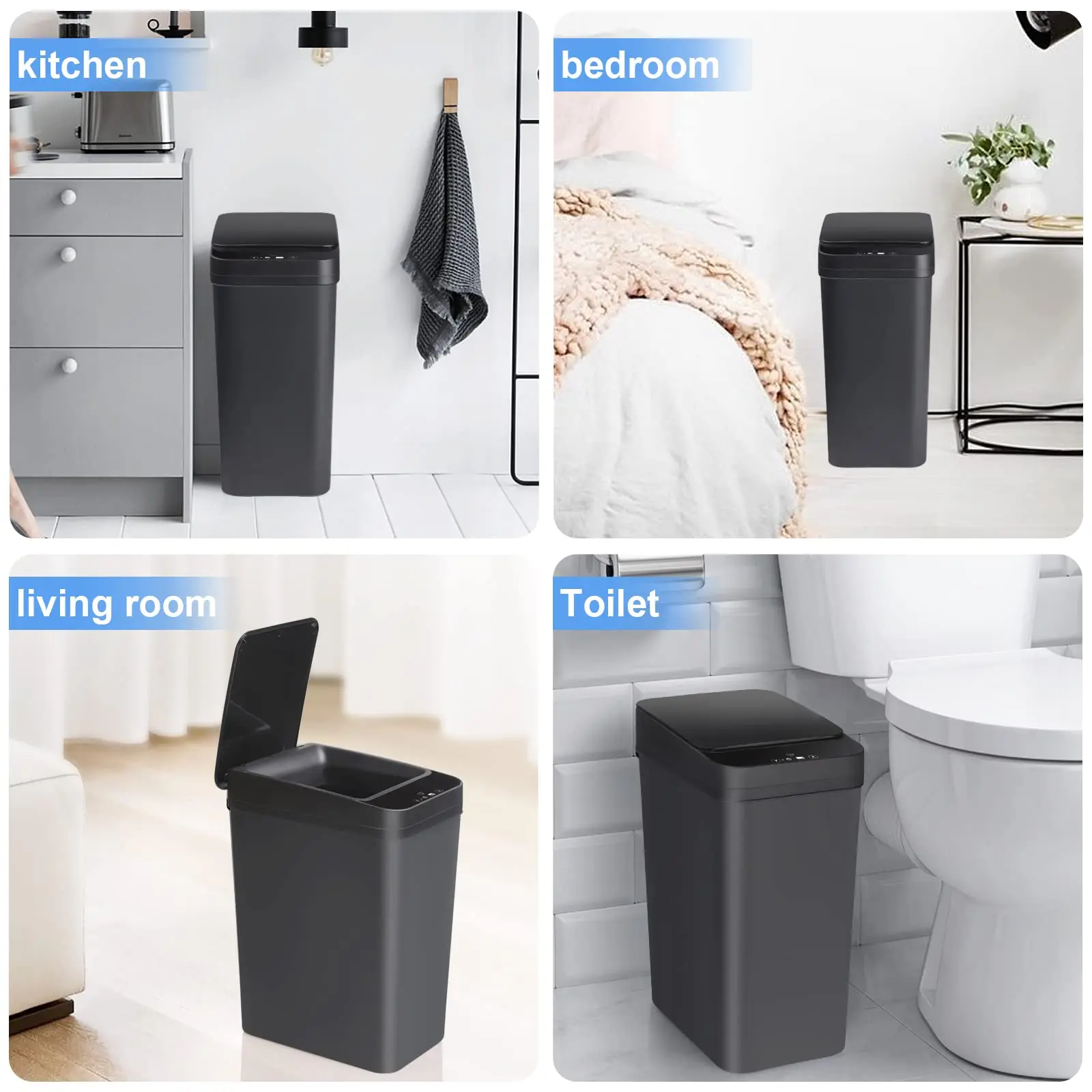 Bathroom Touchless Trash Bin - Image 6