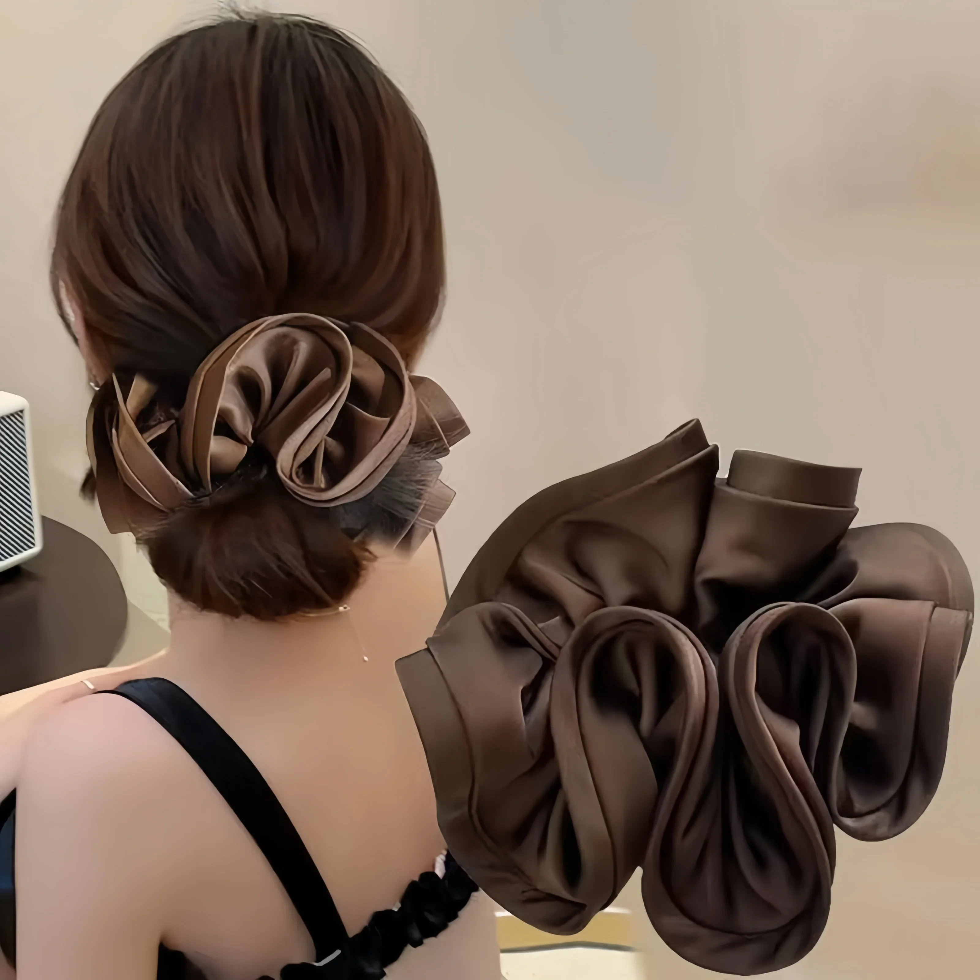 Big Satin Hair Tie Scrunchies - Image 3
