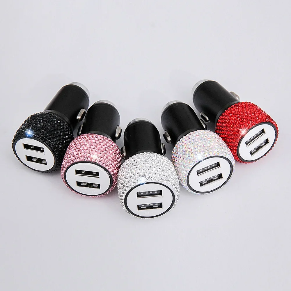 Bling USB Car Charger/All-in-One USB Cable 5V 2.1A - Image 4