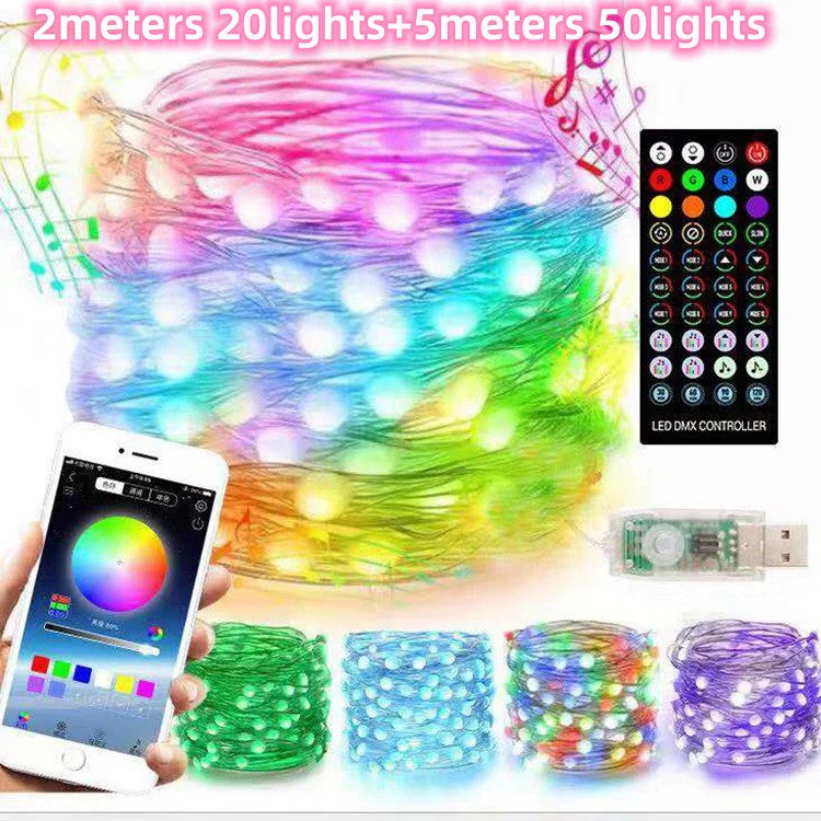 Bluetooth USB Copper Wire Christmas String Light - Image 6