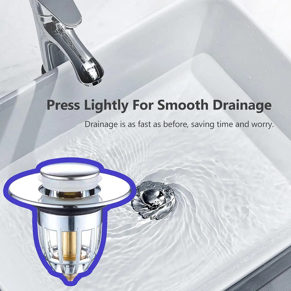 Bounce Press Basin Pop-up Drain Filter - Image 3