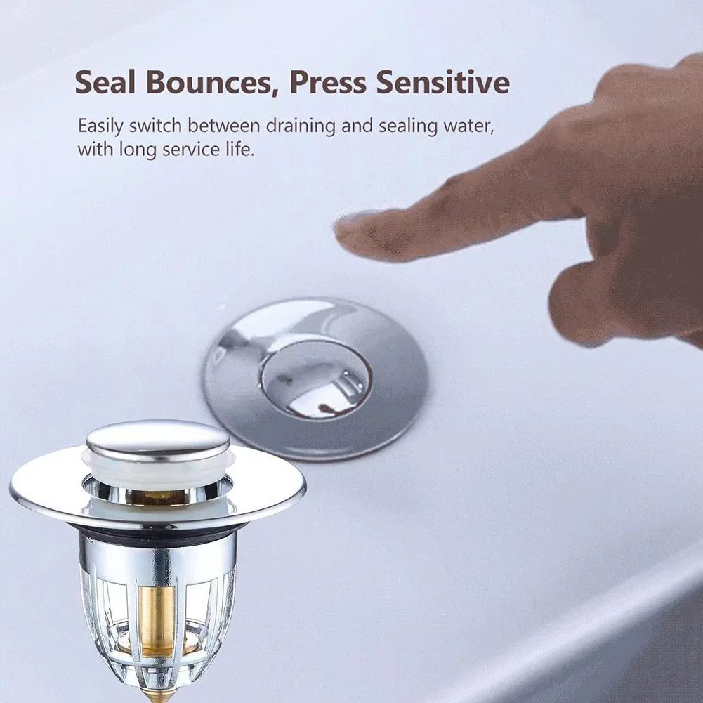Bounce Press Basin Pop-up Drain Filter - Image 4