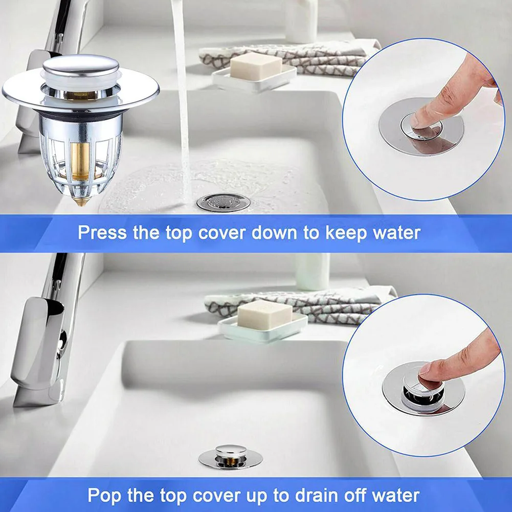 Bounce Press Basin Pop-up Drain Filter - Image 5