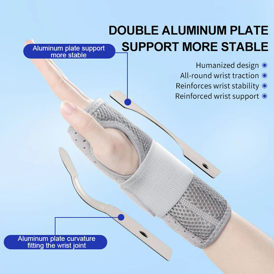 Breathable Wrist Support with Dual Aluminium Plate Stabilisation - Image 4
