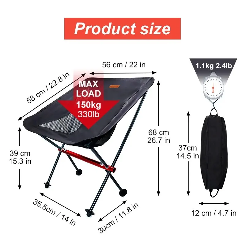Camping Fishing Folding Chair - Image 4