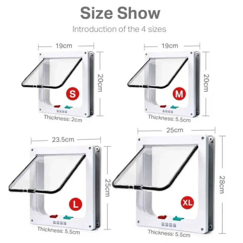 Cat Flap Door with 4-Way Security Lock - Image 6