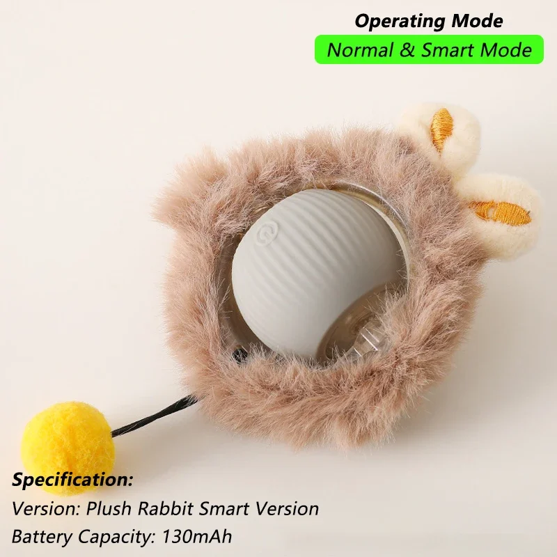 Cat Interactive Smart Ball Toy – Rechargeable Rolling Ball with Tail, Obstacle Avoidance & LED Modes - Image 11