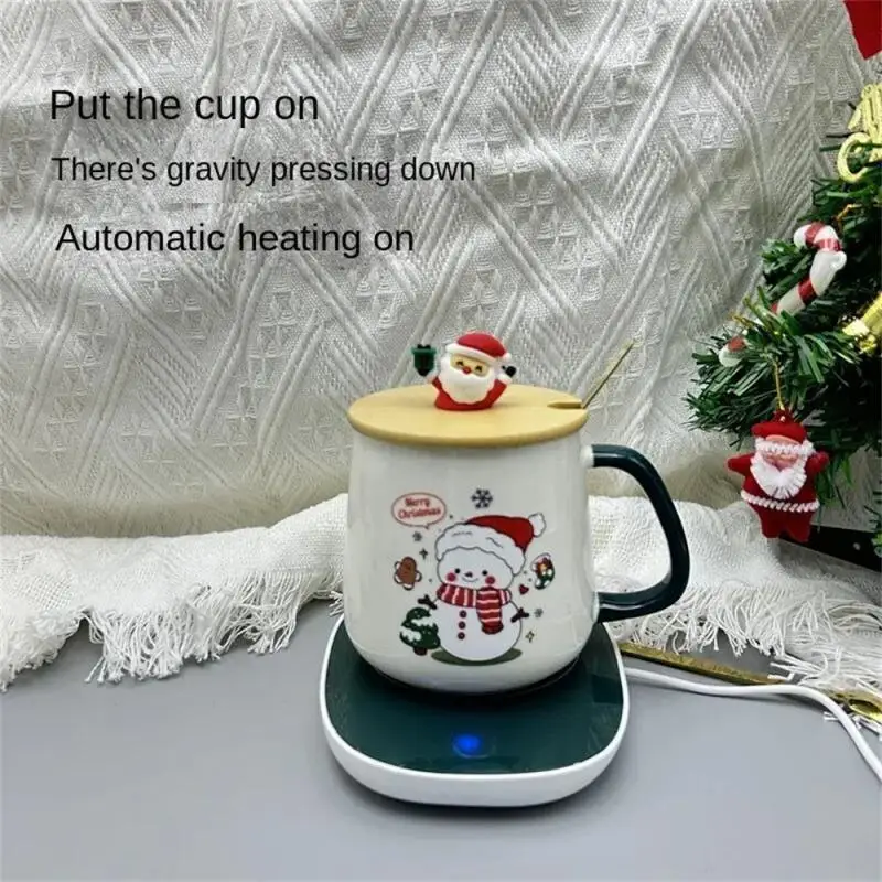 Christmas Ceramic Mug Gift Set – With Lid, Spoon & USB Heat Pad - Image 3
