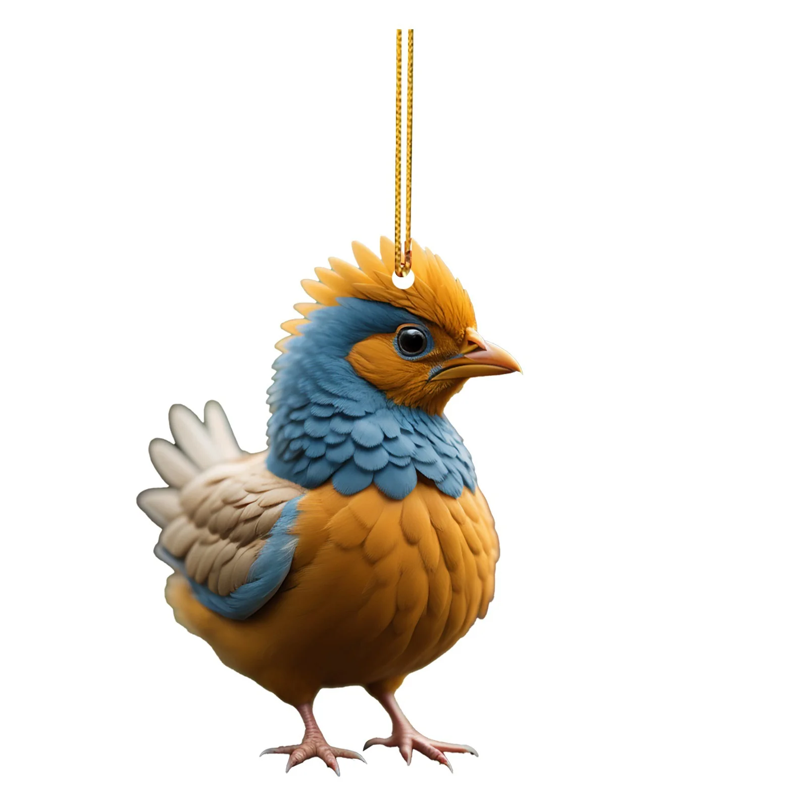 Christmas Creative Animal Chicken Tree Pendant Acrylic - Image 5