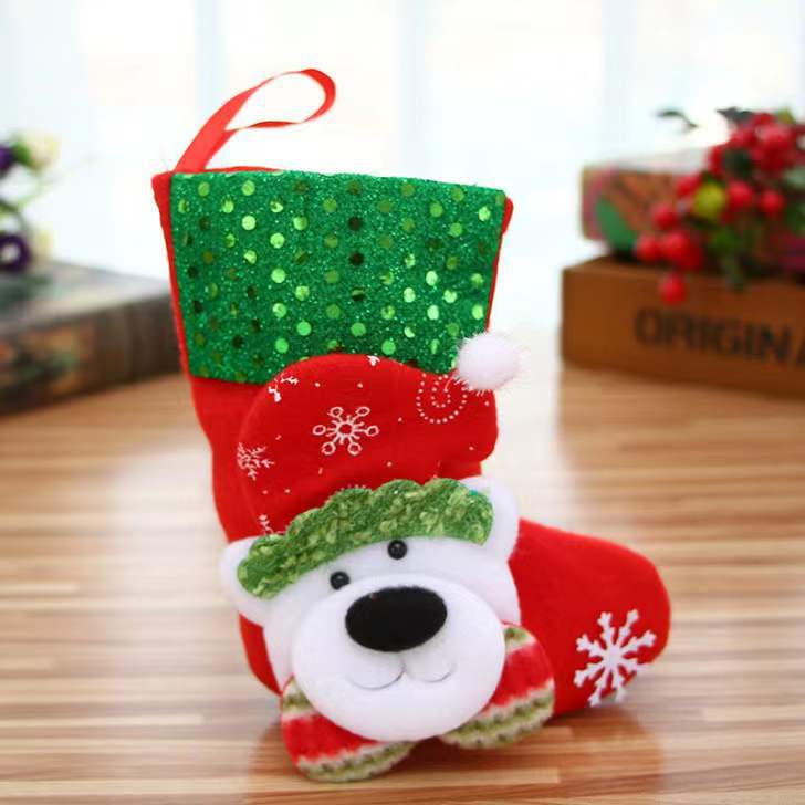Christmas Decorations Christmas Stocking Pendant Christmas Stocking Gift Bag Hanging Piece - Image 10