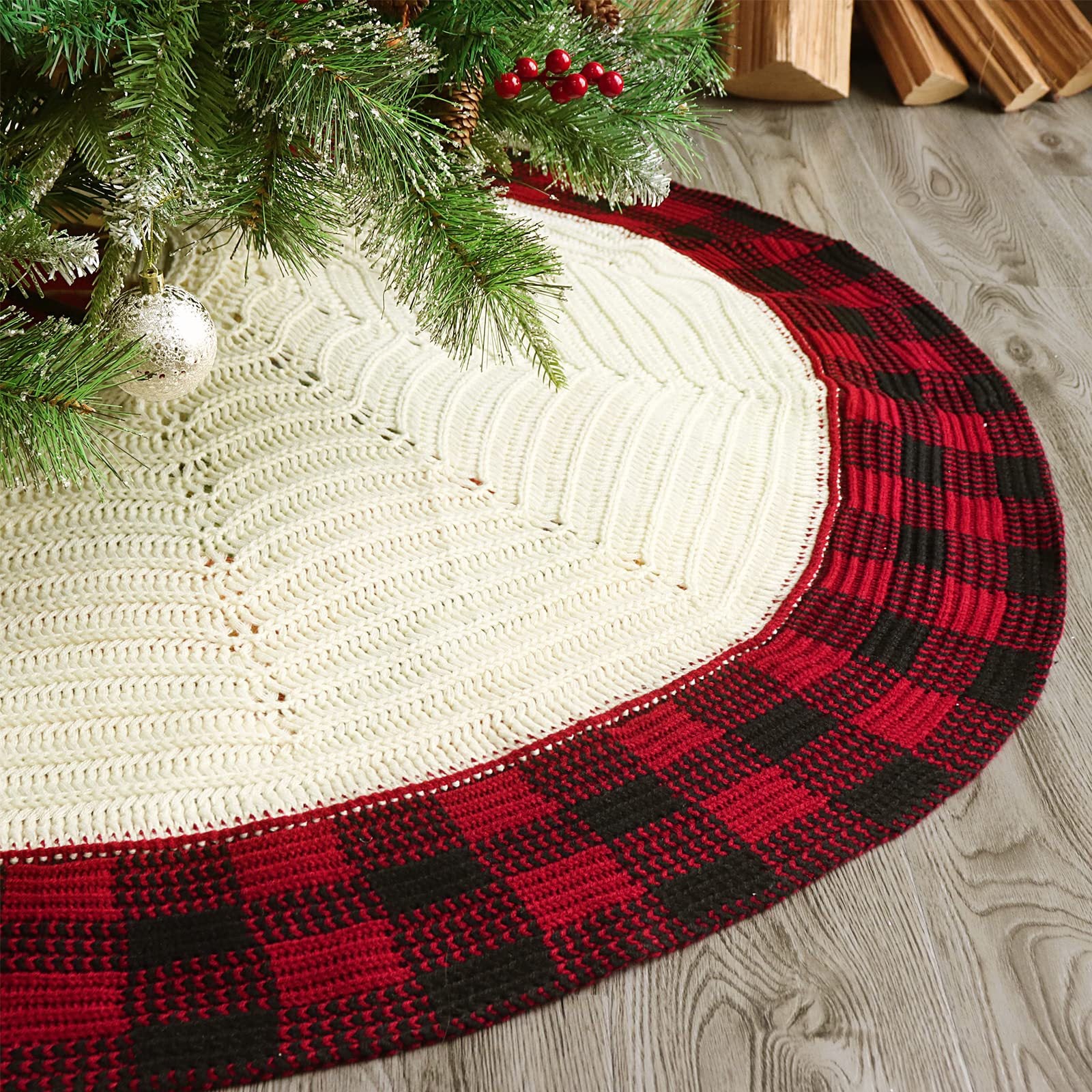 Christmas Decorative Knitted Tree Skirt - Image 6