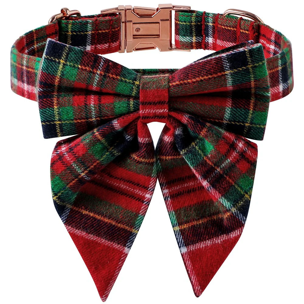 Christmas Dog Collar Rose Gold Buckle - Image 5