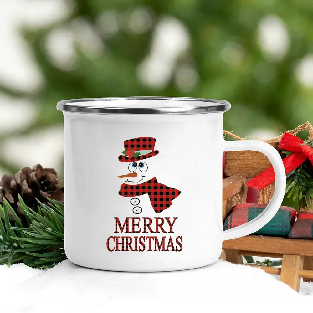 Christmas Enamel Mug with Festive Print - Image 4