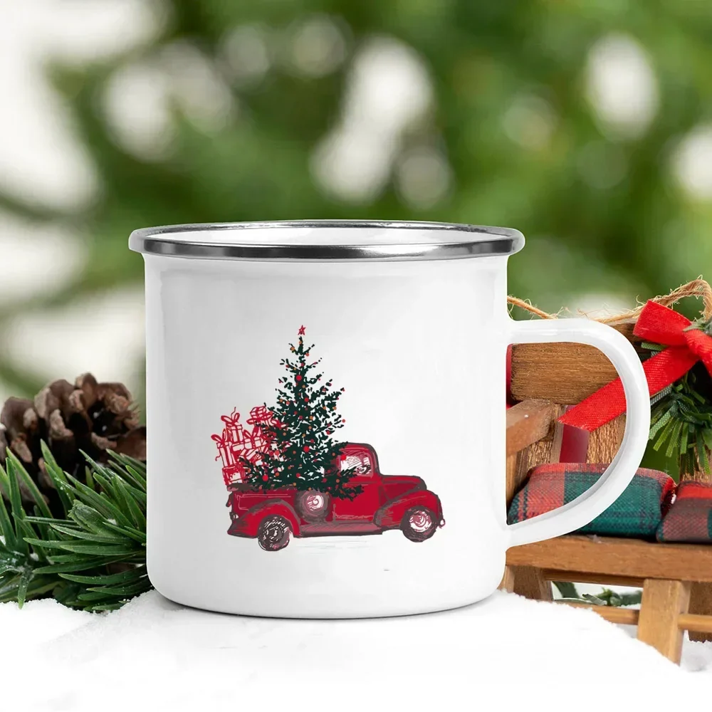 Christmas Enamel Mug with Festive Print - Image 5