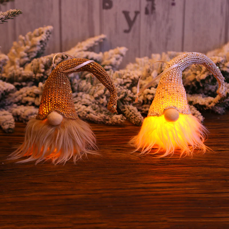 Christmas Forester Gnome LED Doll Light Tree Decoration Hanging Pendant - Image 2