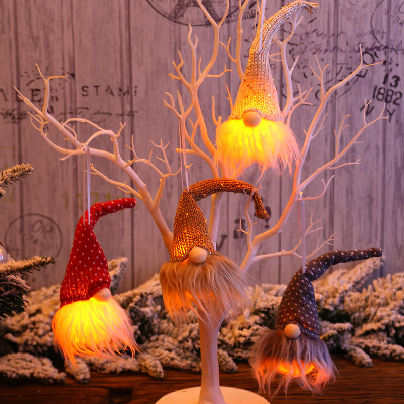 Christmas Forester Gnome LED Doll Light Tree Decoration Hanging Pendant - Image 3