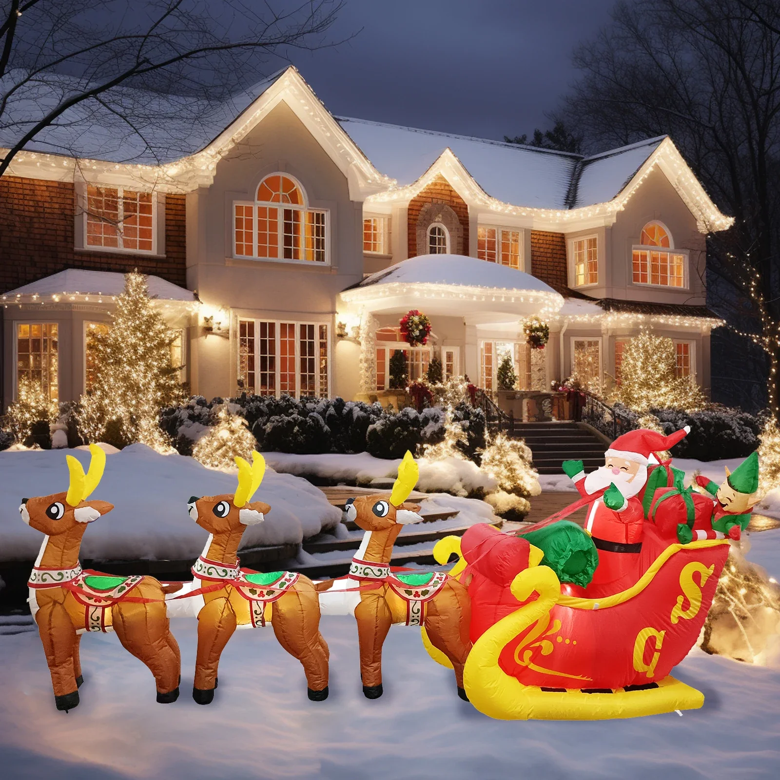Christmas Inflatable Santa Decoration with LED Lights - Image 10