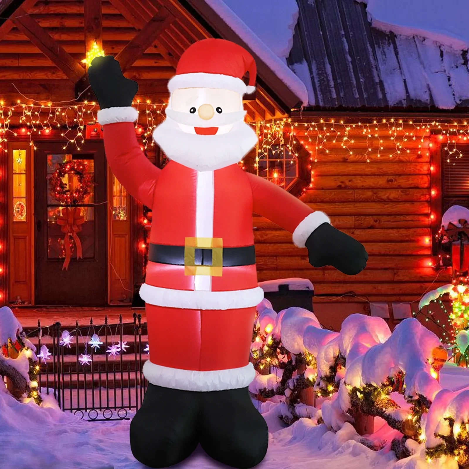 Christmas Inflatable Santa Decoration with LED Lights - Image 12