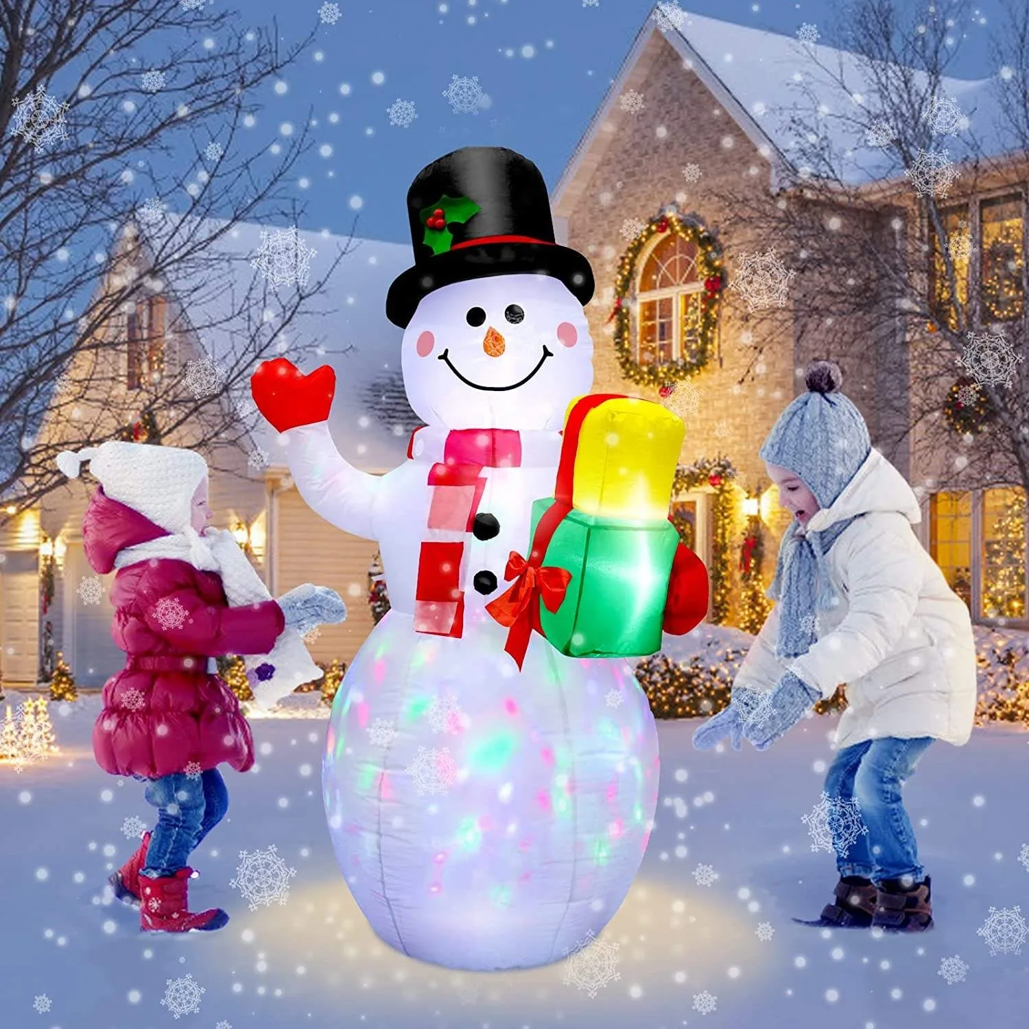 Christmas Inflatable Santa Decoration with LED Lights - Image 3