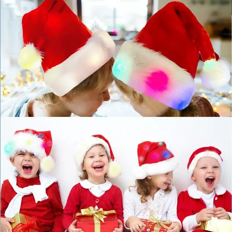Christmas LED Light Up Santa Hat - Image 2
