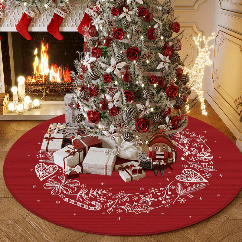 Christmas Living Room Decorative Floor Mat /Tree Skirt Door Mat Carpet - Image 5