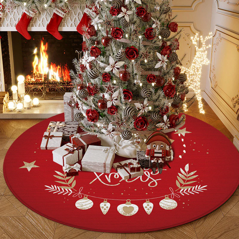 Christmas Living Room Decorative Floor Mat /Tree Skirt Door Mat Carpet - Image 7