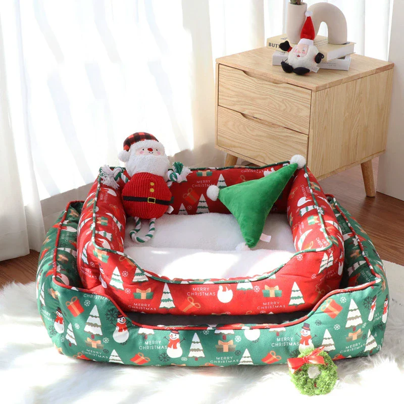 Christmas Pet Bed – Warm Cloud Nest for Dogs & Cats - Image 3