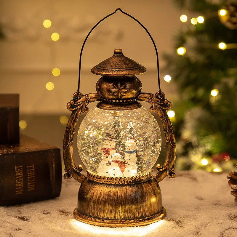 Christmas Snow Globe Lantern with Music & LED Light - Image 10