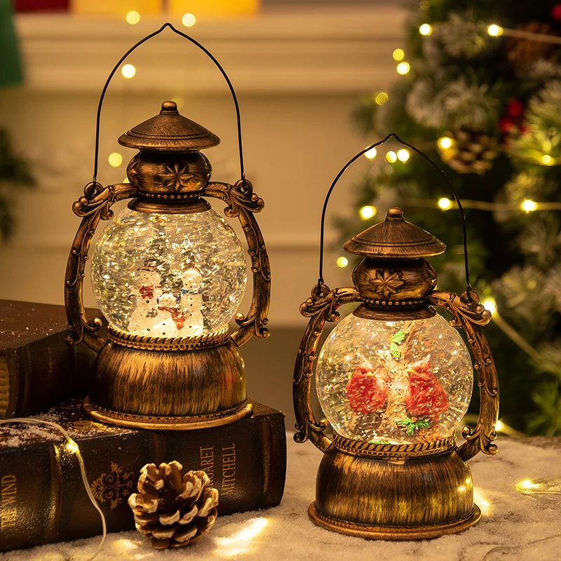 Christmas Snow Globe Lantern with Music & LED Light - Image 4
