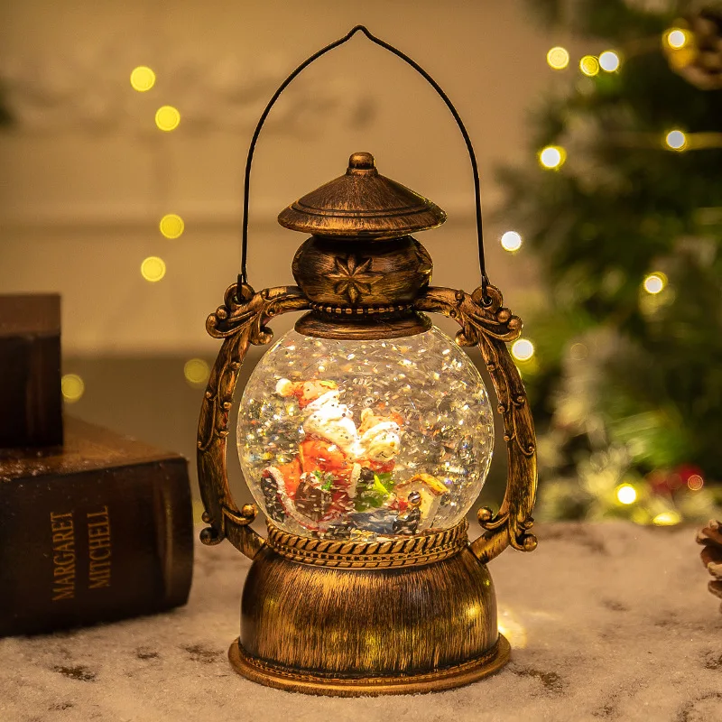 Christmas Snow Globe Lantern with Music & LED Light - Image 7