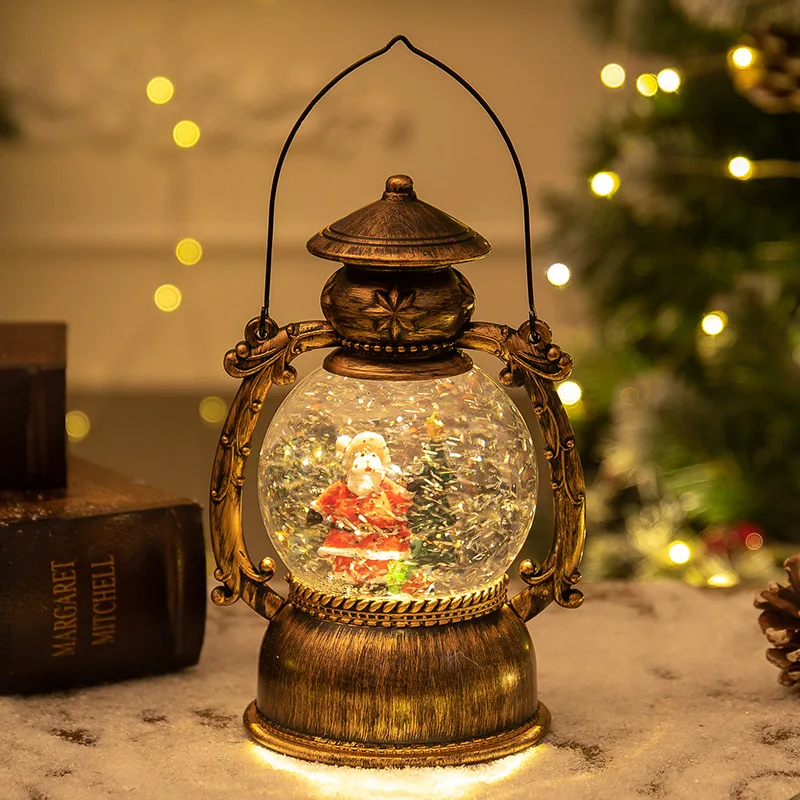 Christmas Snow Globe Lantern with Music & LED Light - Image 9