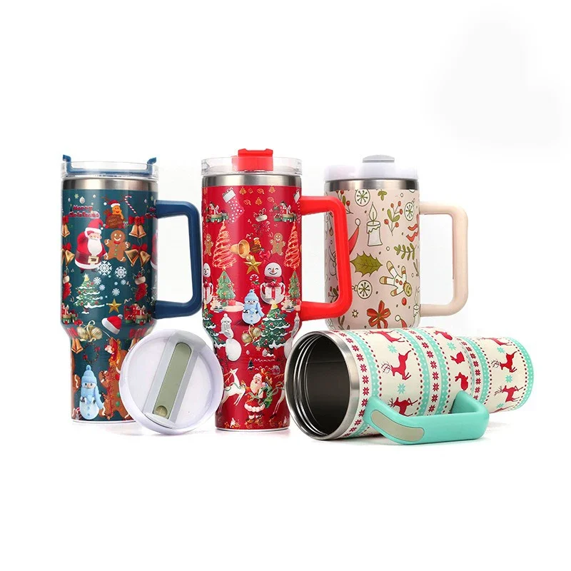 Christmas Stainless Steel Thermos Bottle – 40oz Insulated Travel Tumbler - Image 3