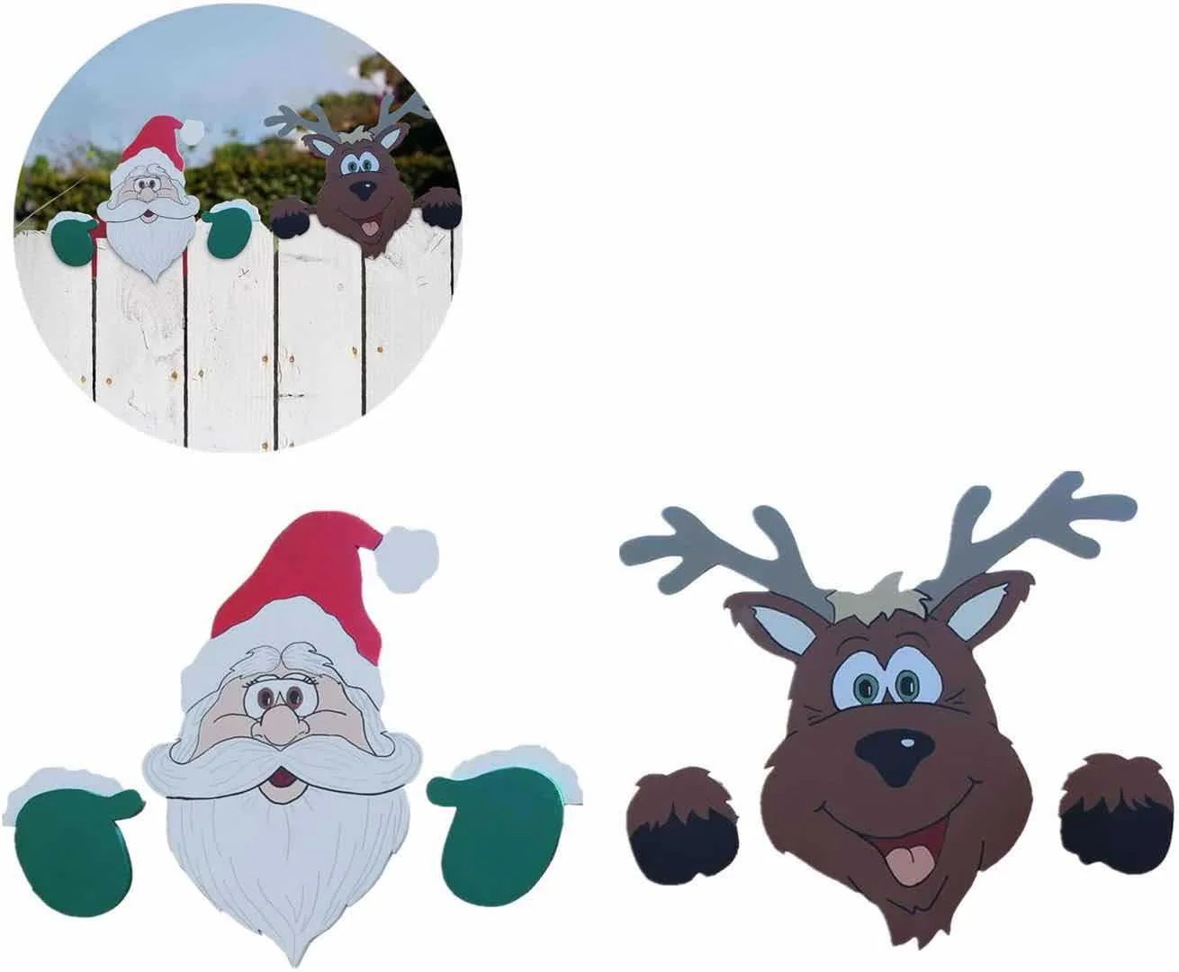 Christmas Themed Fence Garden Top Decoration - Image 3