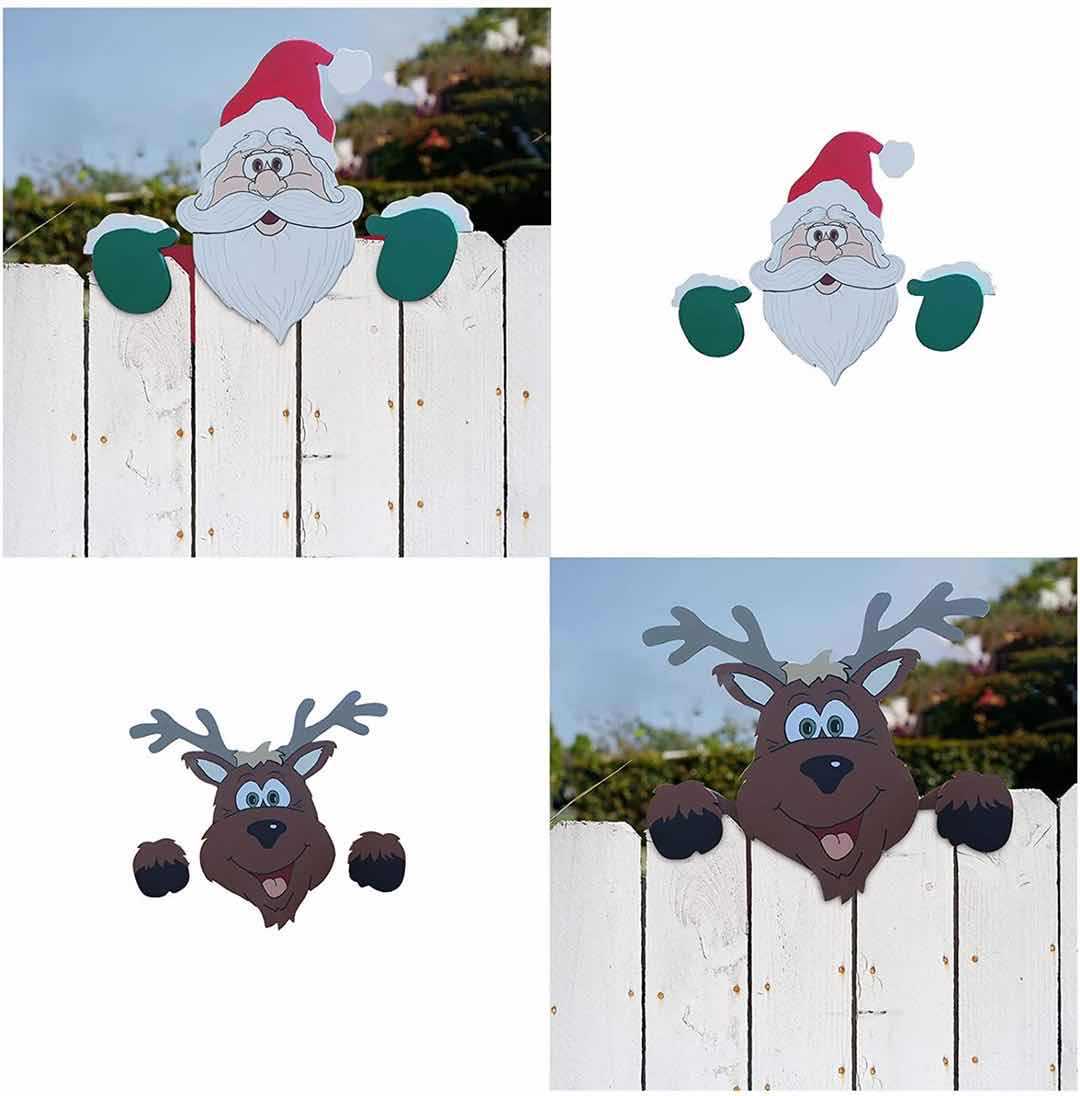 Christmas Themed Fence Garden Top Decoration - Image 4