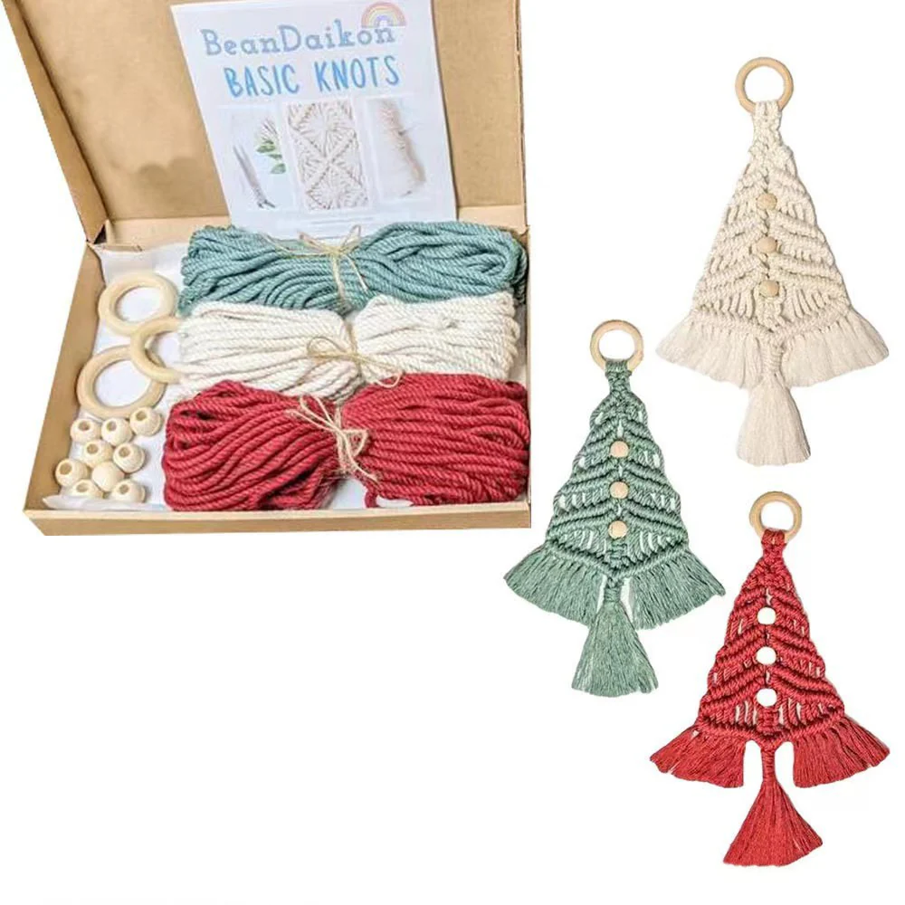 Christmas Tree Diy Material Package Handmade Cotton String Woven - Image 4