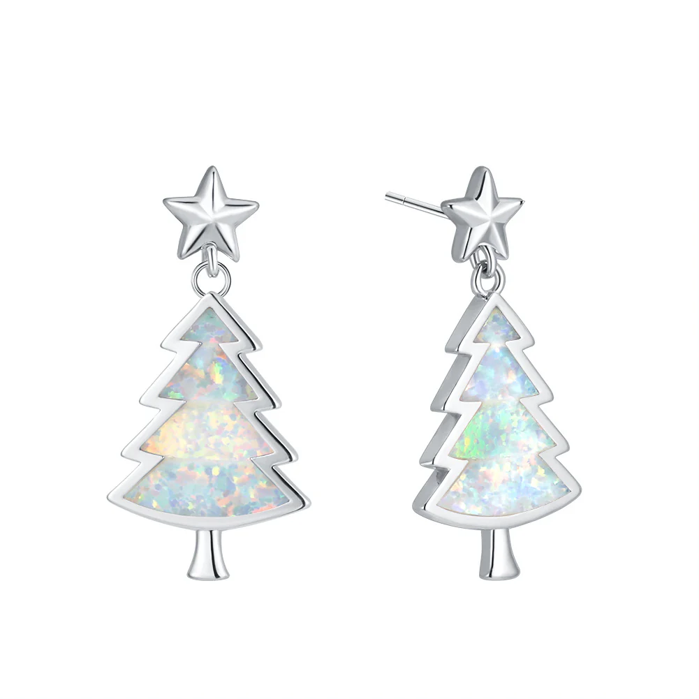 Christmas tree pentagram earrings - Image 4