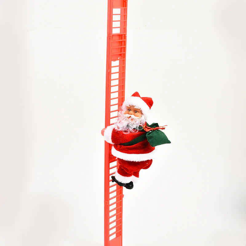 Climbing Ladder Electric Santa Claus Climbing Red Ladder Doll Toy - Image 10