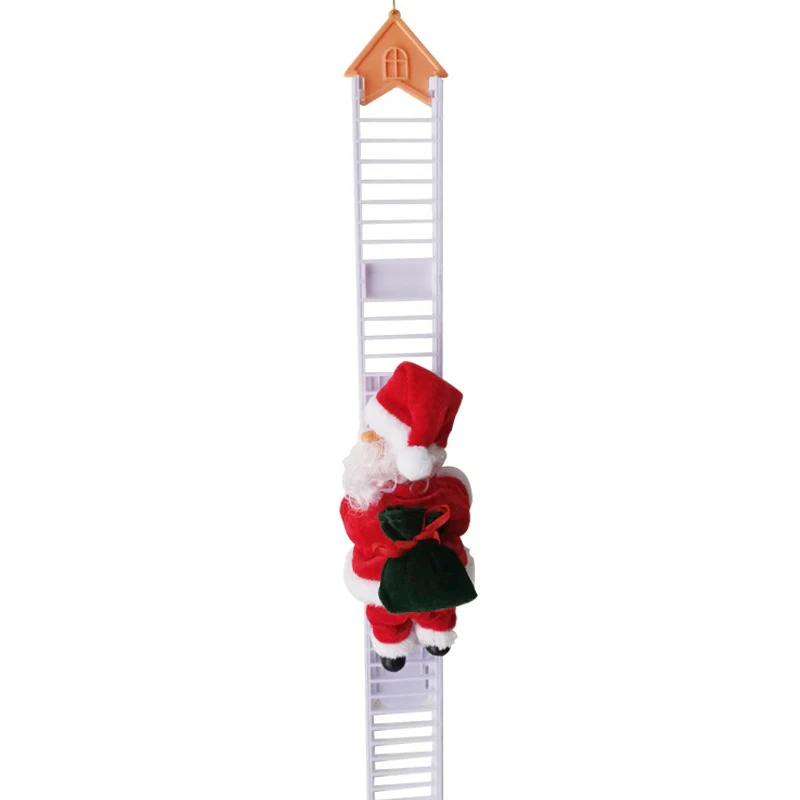 Climbing Ladder Electric Santa Claus Climbing Red Ladder Doll Toy - Image 11