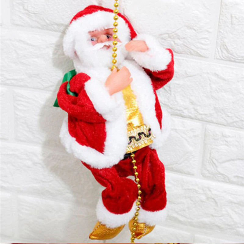 Climbing Ladder Electric Santa Claus Climbing Red Ladder Doll Toy - Image 4
