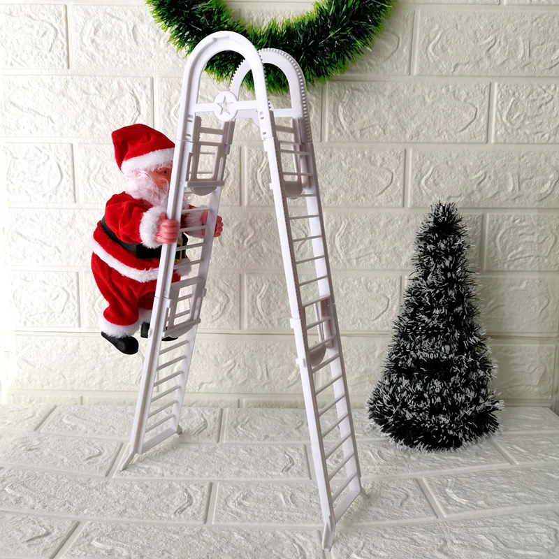 Climbing Ladder Electric Santa Claus Climbing Red Ladder Doll Toy - Image 9
