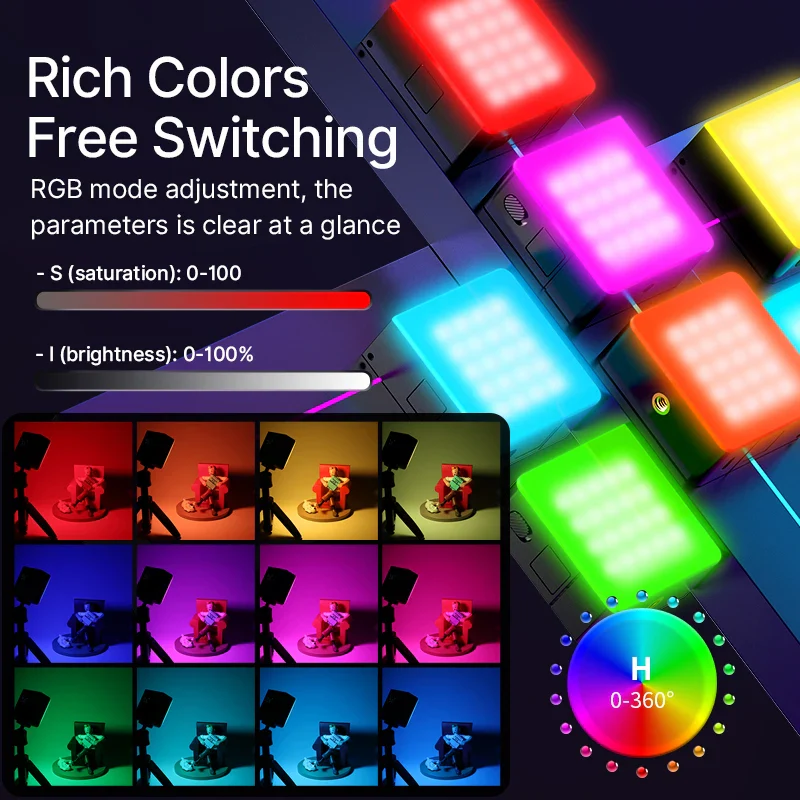 Colourful Ambience Video Light – Portable Fill Light for Cameras and Smartphones - Image 2
