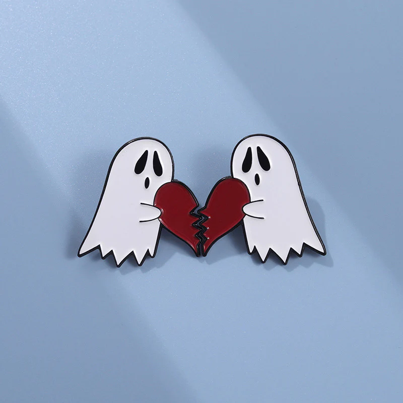 Creative Halloween Couple Breastpin Metal Emblem Ghost Love New Neckpin - Image 10