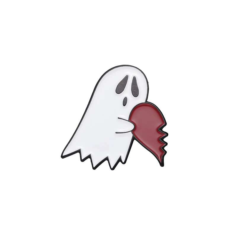 Creative Halloween Couple Breastpin Metal Emblem Ghost Love New Neckpin - Image 2