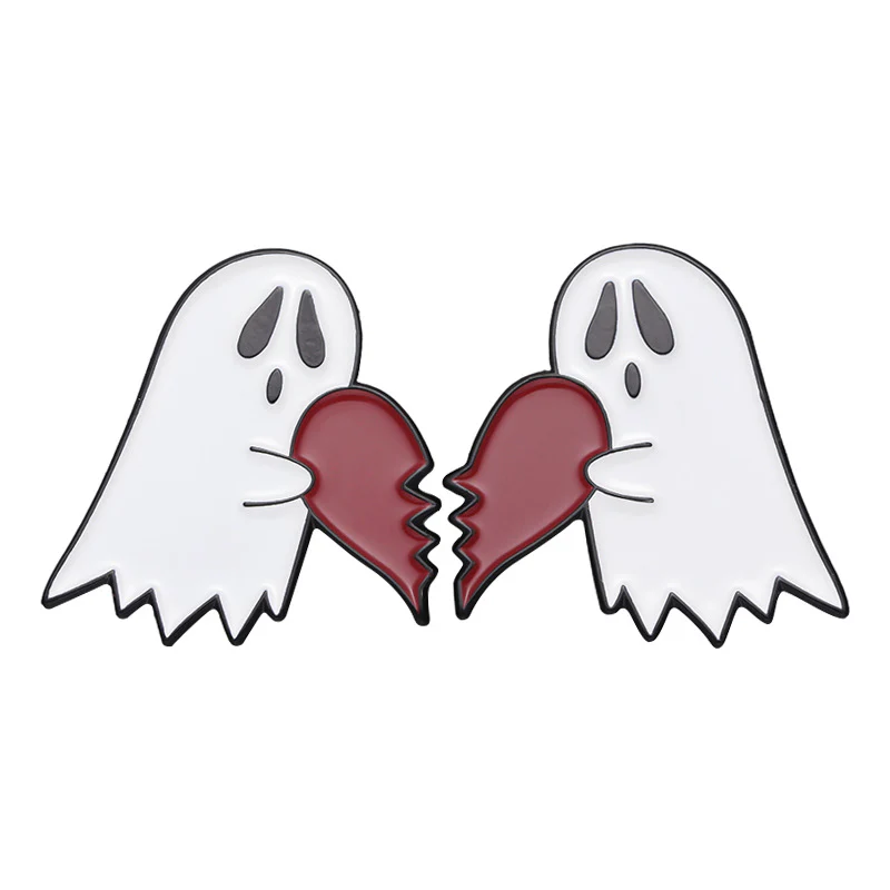 Creative Halloween Couple Breastpin Metal Emblem Ghost Love New Neckpin - Image 7