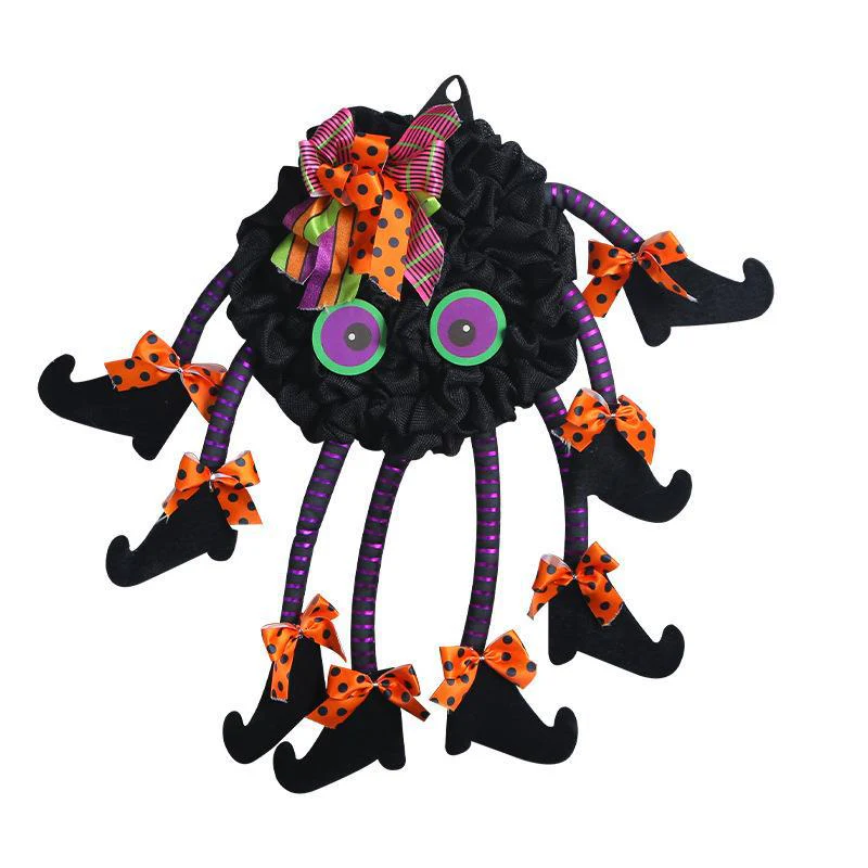 Creative Halloween Multi-legged Spider Door Hanging Wreath Party Decorations - Image 2