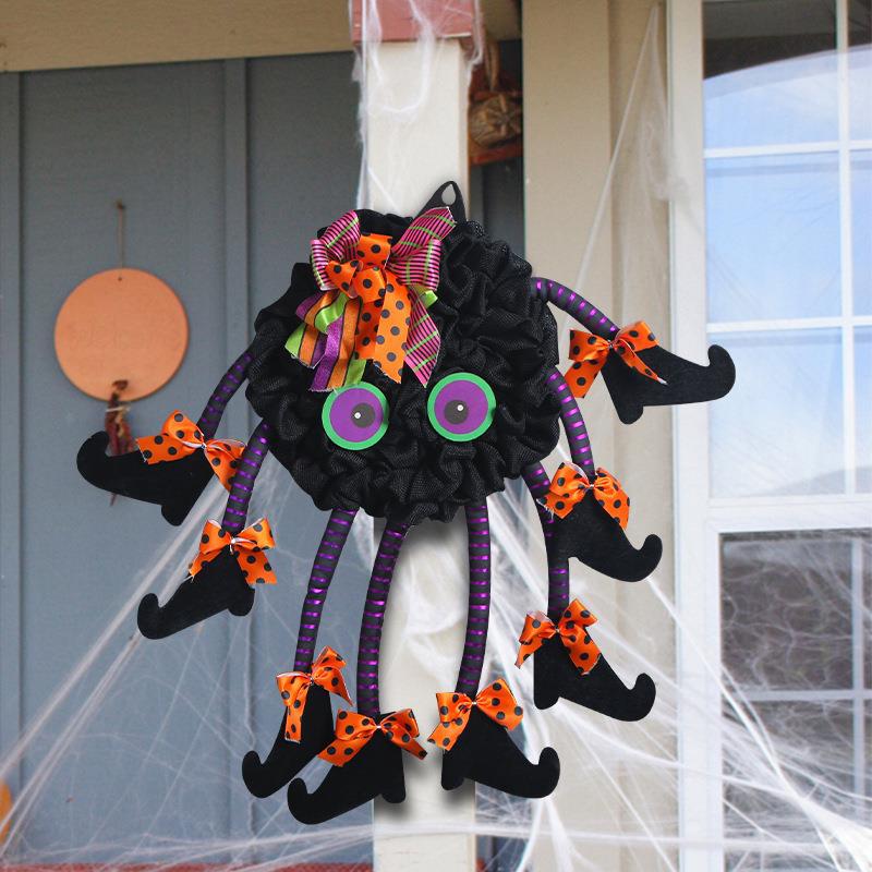 Creative Halloween Multi-legged Spider Door Hanging Wreath Party Decorations - Image 3