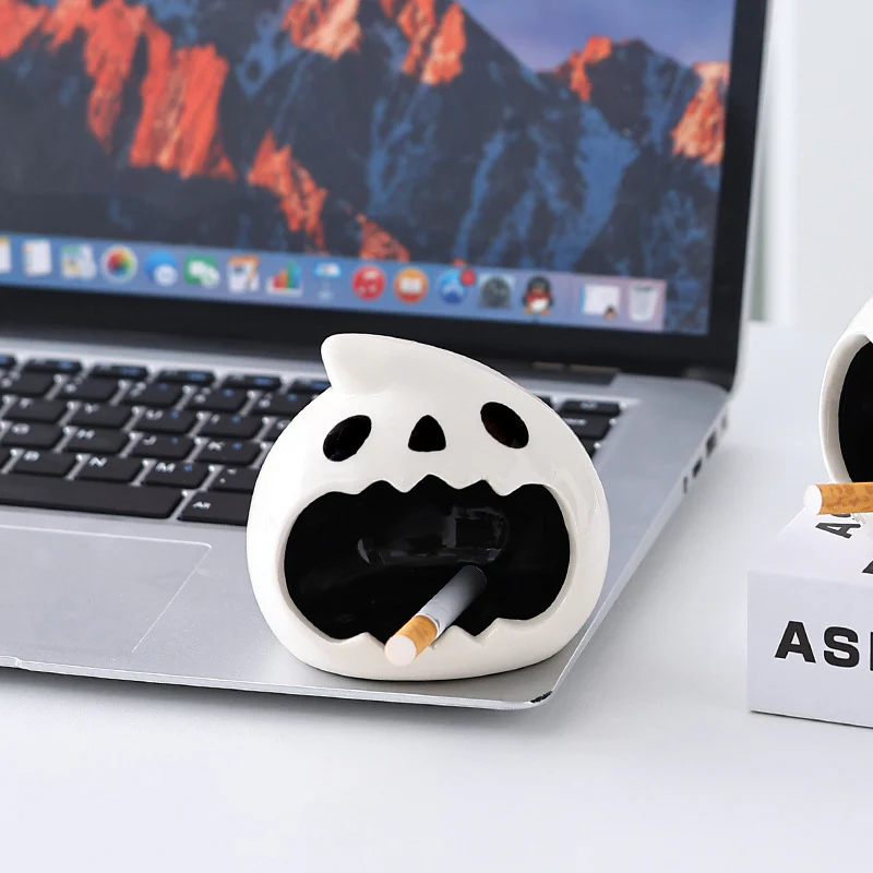 Cute Halloween Ghost Thickened Ashtray - Image 5