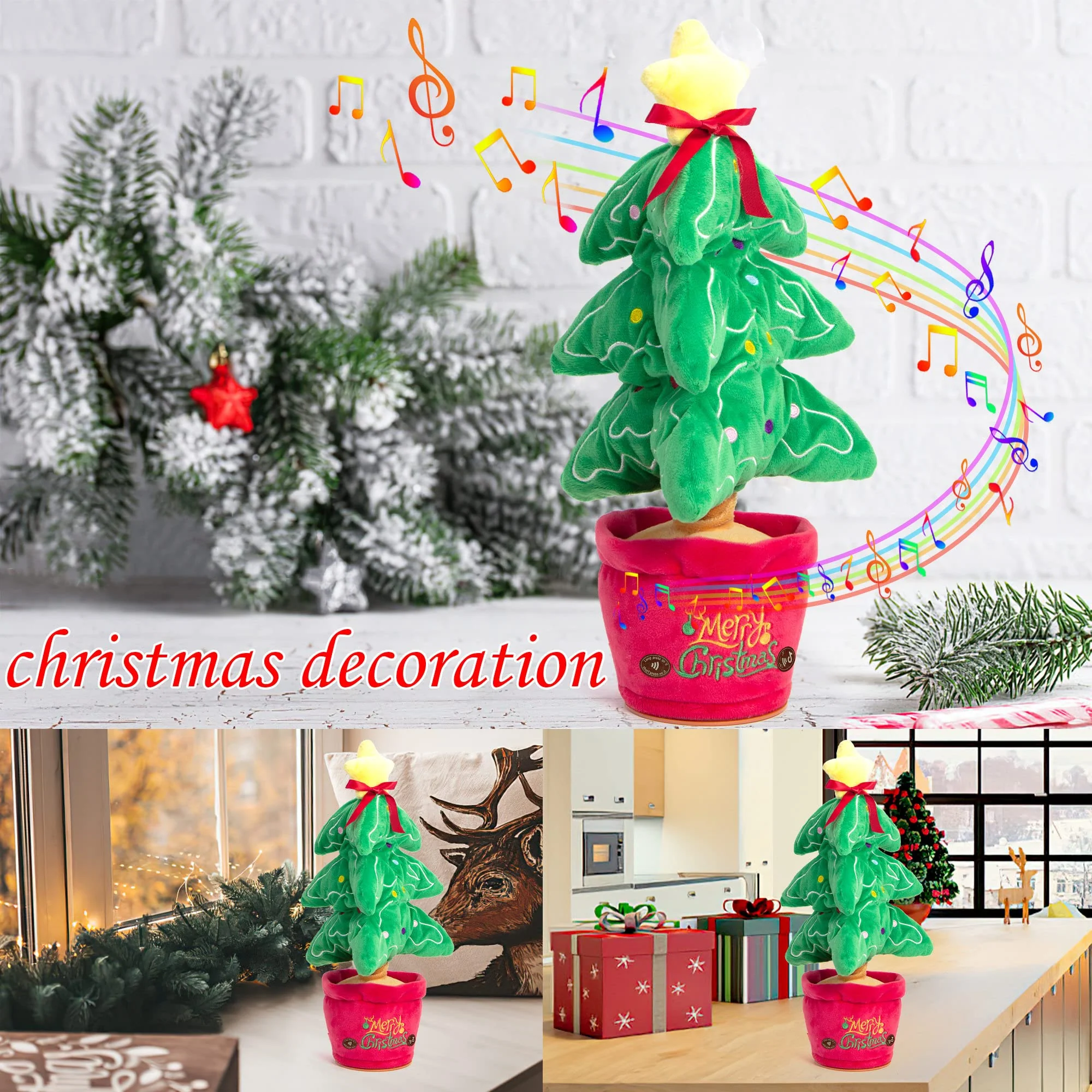 Early Education Electronic Dancing Christmas Plush Toy (Dances, Records, Glows, Sings) - Image 10
