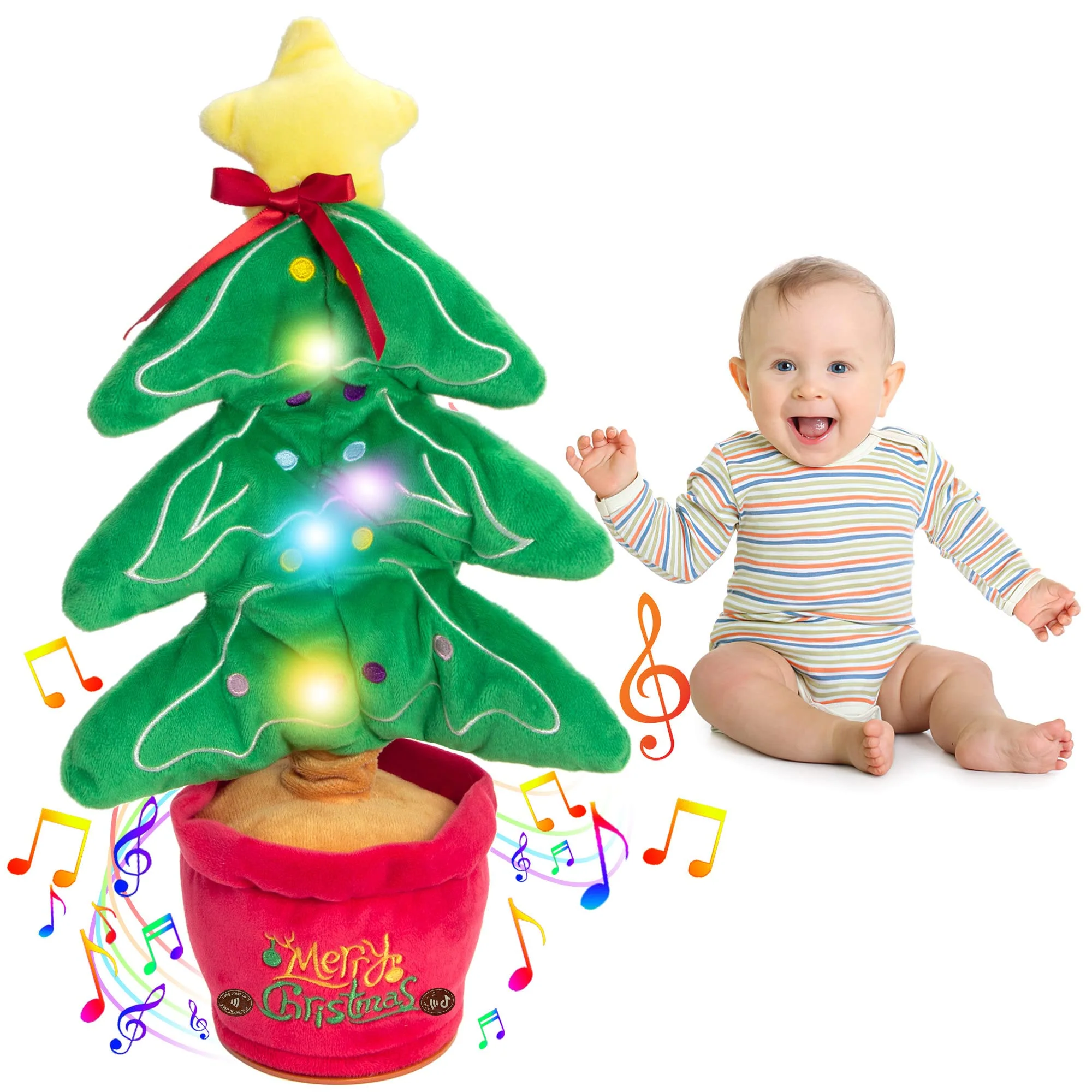 Early Education Electronic Dancing Christmas Plush Toy (Dances, Records, Glows, Sings) - Image 7